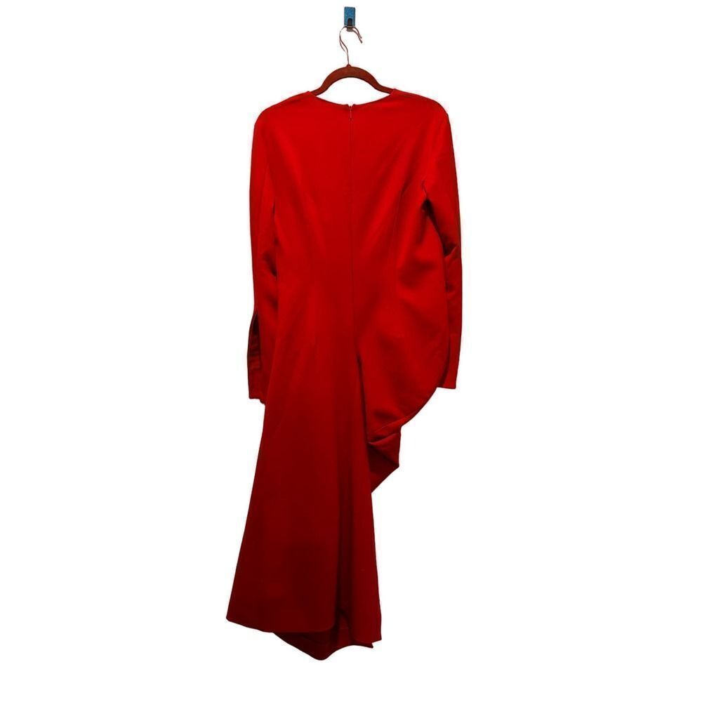 THE ROW Lucienne Wool Dress in Red US8 - Picture 7 of 12